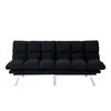 Multifunctional Modern Sofa Bed Foldable 2-Seater Velvet Fabric for Bedroom Living Room & Apartments (Black)