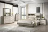 Modern 5-Piece Full Bedroom Set with Convertible & Adjustable Bed Wood in Beige & Brown Home Bedroom Furniture