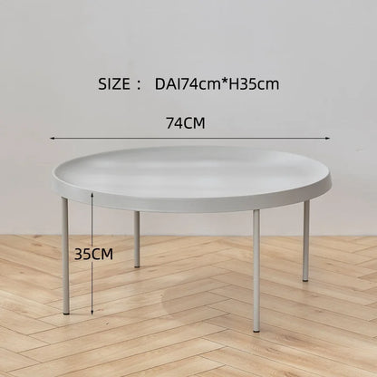 KINNO Nordic Japanese Style Iron Furniture Modern Simple Design Living Room Corner Table Set for Small-Sized Rooms Coffee Table