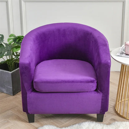 Velvet Arc Seat Sofa Cover Elastic Club Armchairs Covers Living Room Single Seat Tub Couch Slipcovers With Seat Cushion Covers