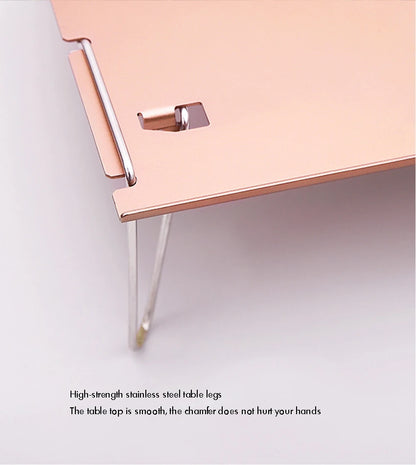 Portable Camping Table, Small Ultralight Folding Table with Aluminum Table Top and Carry Bag, Mini Barbecue Coffee Table