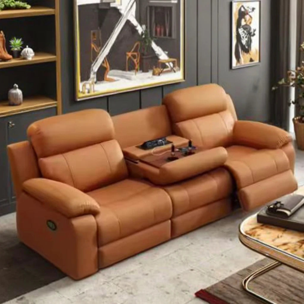 Lurxuy Multi-Function Electric 3 2 1 Sofa Set Modern Home Theater Leather Sofa Smart Living Room Sofa Furniture Set