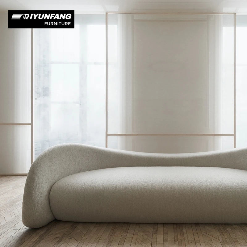 Modern Design Creativity  Fabric Moon Multi Person Backrest Leisure Sofa Living Room Hotel Villa