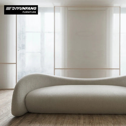 Modern Design Creativity  Fabric Moon Multi Person Backrest Leisure Sofa Living Room Hotel Villa