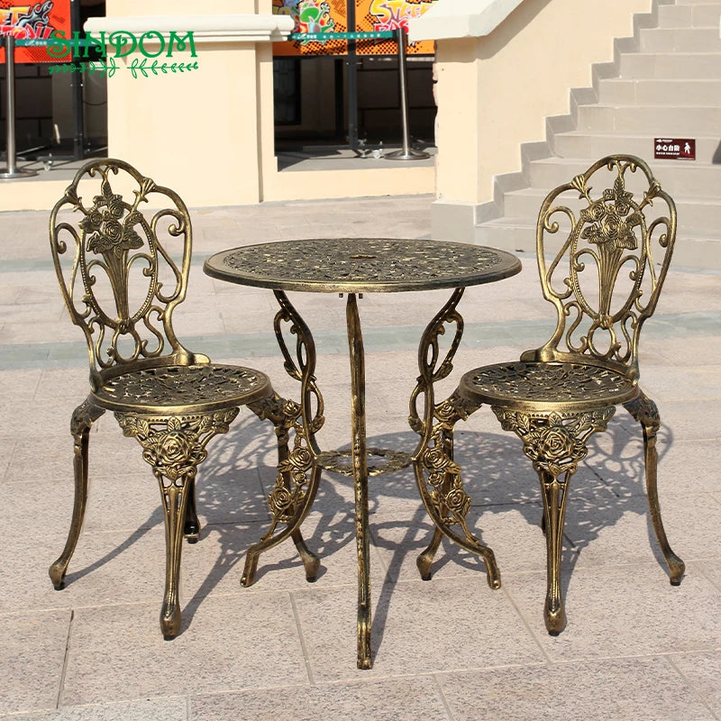Outdoor Aluminum Table and Chair Set Patio Furniture for Garden