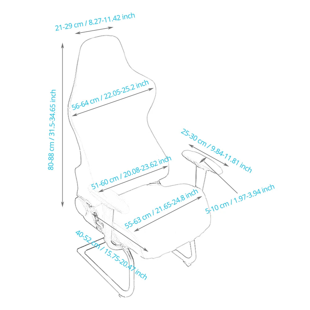 Hot Sale Office Chair Slipcover Spandex Seat Cover for Computer Chair Slipcover Armchair Gaming Chair Cover(no Chair)