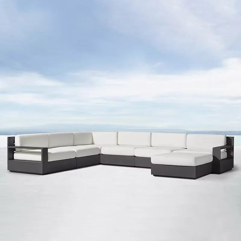 Nordic Outdoor Aluminum Modern Sofa Set Waterproof Garden Patio Furniture with Combined Features for Hotels