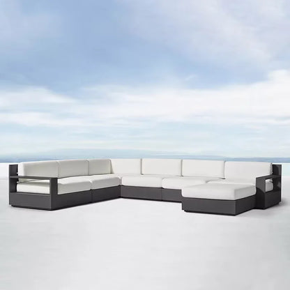 Nordic Outdoor Aluminum Modern Sofa Set Waterproof Garden Patio Furniture with Combined Features for Hotels