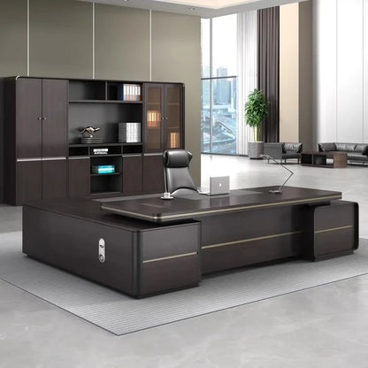 Customized Desk Luxury Style Corner Shape Manager Executive Office Desk (SZ-OD709)