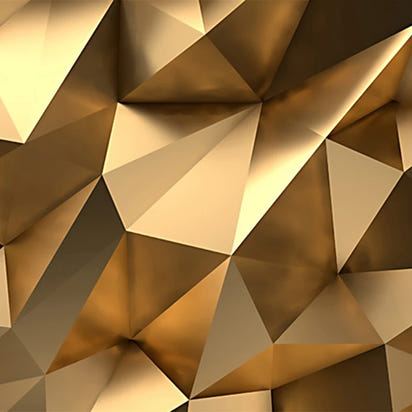 Photo Wallpaper Modern 3D Stereo Golden Geometric Murals Living Room TV Background Wall Decor Self-Adhesive Waterproof Stickers