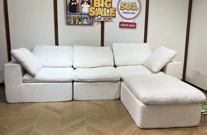 Nordic American Furniture Comfortable Fabric Modular Sectional Compressed Two Seat Sofa Set for Indoor Use for Living Room