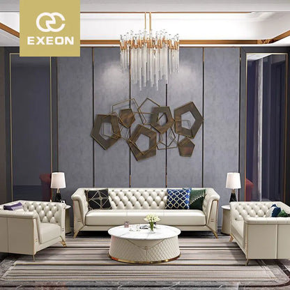American Sofa Combination Living Room Modern Simple Light Luxury Three People Sofa
