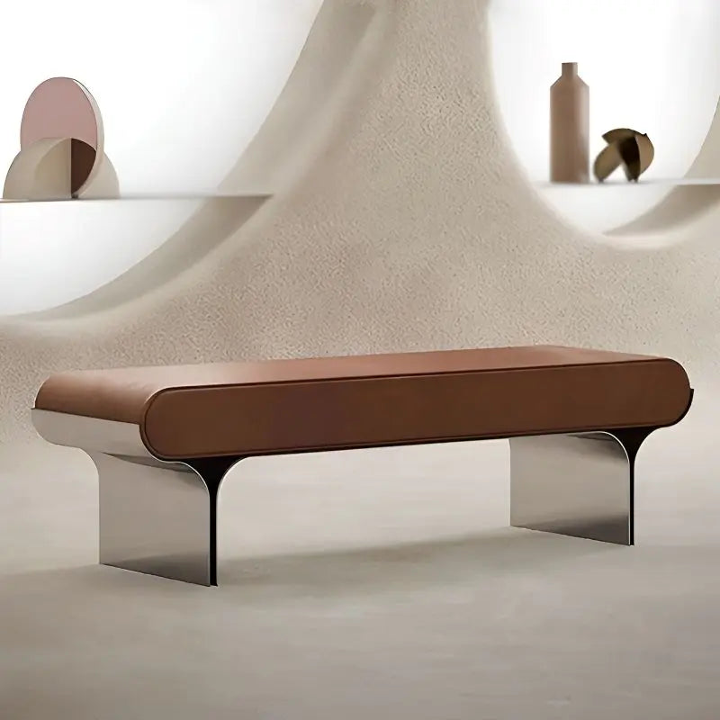 Modern Hotel Bedroom Sofa Bench Bed End Stool Living Room Comfortable Leather Shoe Stool Upholstered Bench