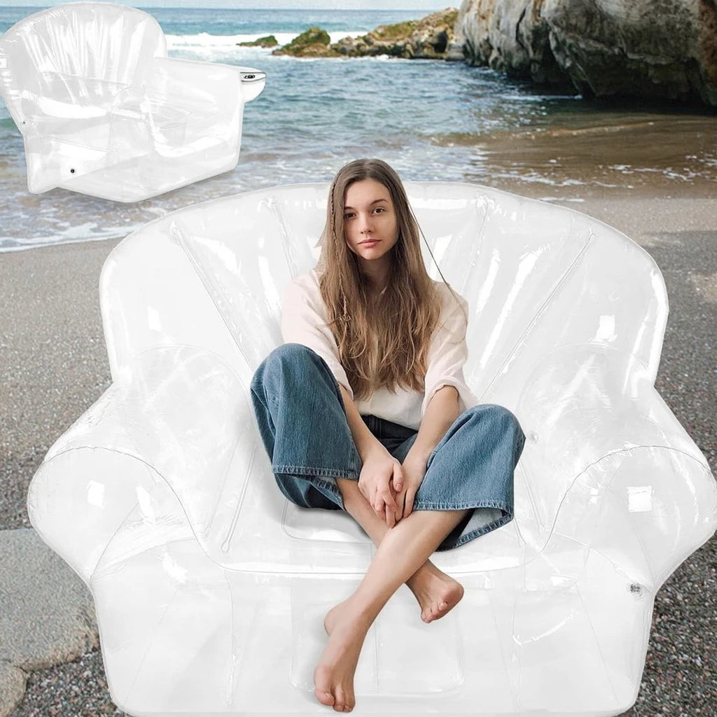 Waterproof Portable Adult Inflatable Sofa, Suitable for Family Use and Outdoor Camping, Load Capacity: 330 Pounds