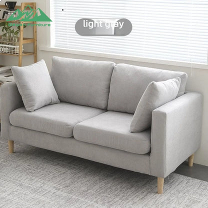 Wayon      Reclining Fabric Chaise Lounge Sofa for Living Room with Removable Pillows and Wooden Legs, Light Green