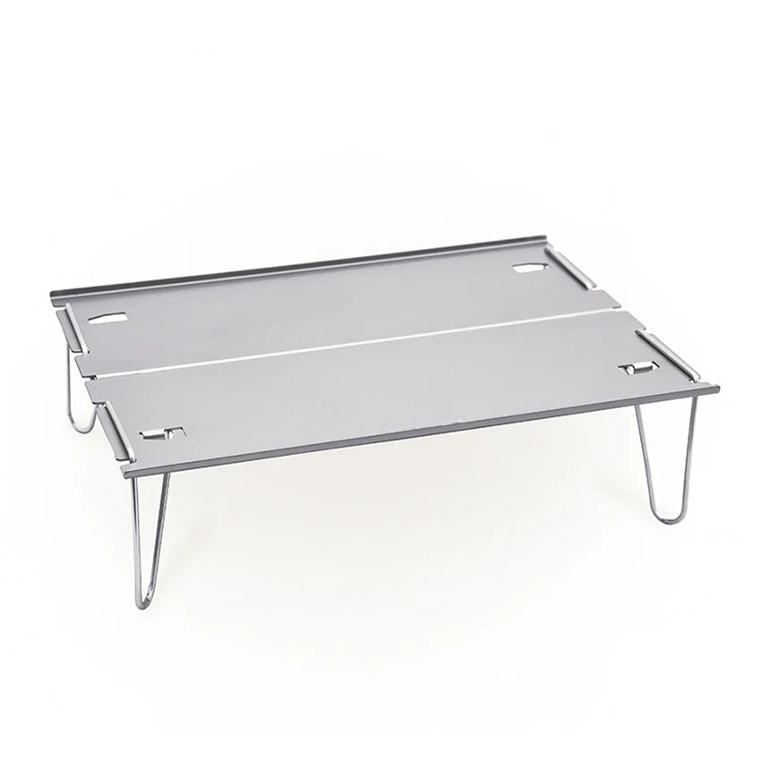 Portable Camping Table, Small Ultralight Folding Table with Aluminum Table Top and Carry Bag, Mini Barbecue Coffee Table