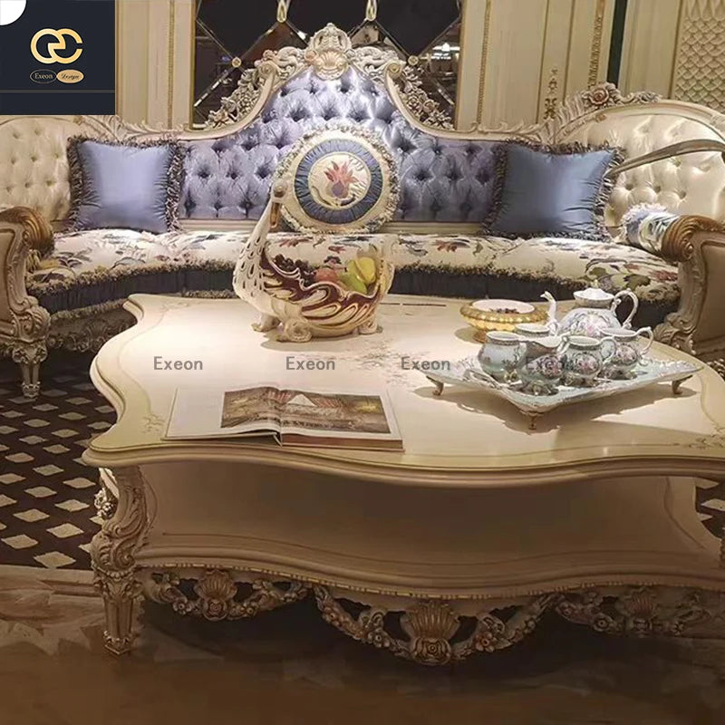 High-end Aristocrat Luxury European Style Household Fabric Living Room Design Combination Sofa