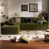 Modular Sectional Sofa Set Modern Design Corduroy Upholstery Compressed Sponge Filling Durable Living Room Furniture for Hotels