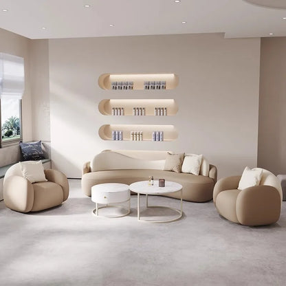 Modern Modular Reception Office Sofa Set Reclining Space-Efficient Eco-Friendly Durable Leather High-Density Sponge Furniture