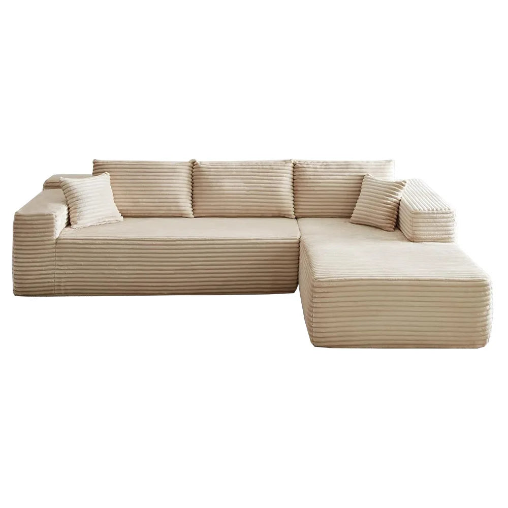 Modern Vacuum Compressed Sofa Plush Corduroy Sectional Sofa Living Room Bedroom Recliner Lazy Sofa Bed