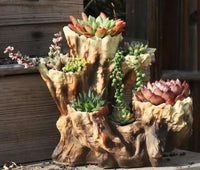 American Broken Root Shape Succulent Resin Flower Pot Outdoor Balcony Furnishing Crafts Garden Villa Vase Ornaments Decoration