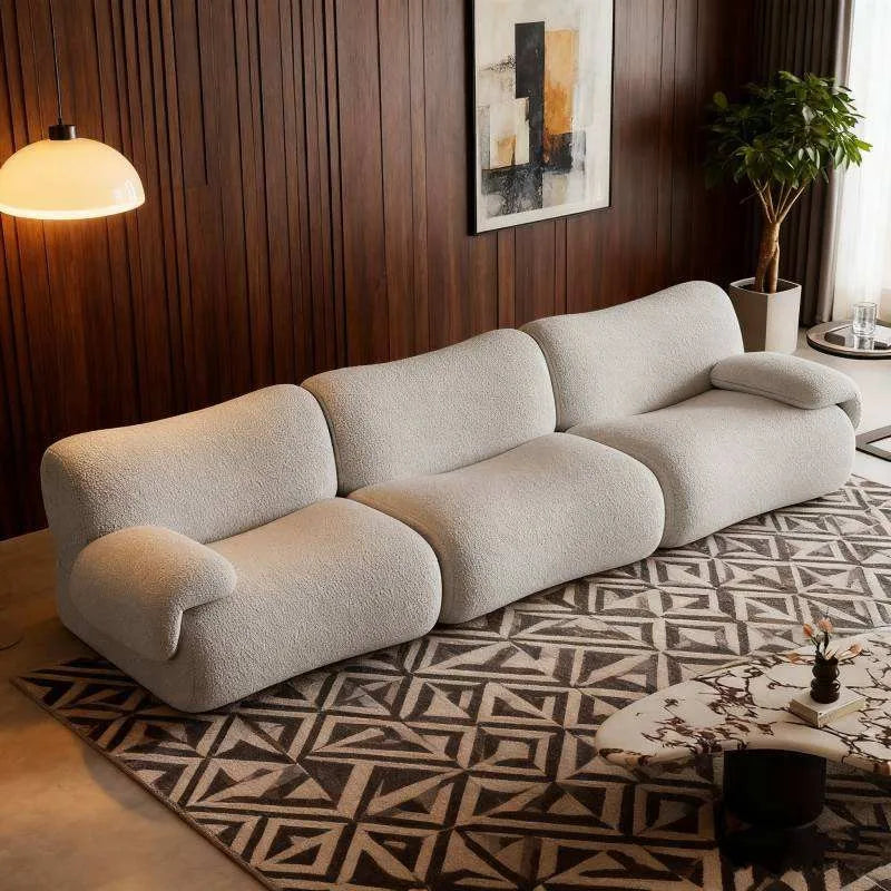 Sherpa Modular Sectional Sofa with Square Design Apartment-Friendly Sponge Filling-Space Saving DTC Best Seller