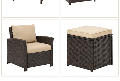 Nordic Rattan Sofa Combination For Courtyard Balcony Patio With Coffee Table Outdoor Garden Furniture Set Leisure Corner Sofas