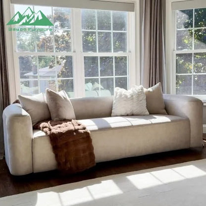 Modern Nordic 3 Seat Fabric Modular Sofa Large Compression Sectional Sofa for Living Room