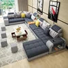 Wayon   Modular Fabric L-Shaped Sofa with Wooden Legs & Built-in USB Charging Storage Unit Modern Living Room Set