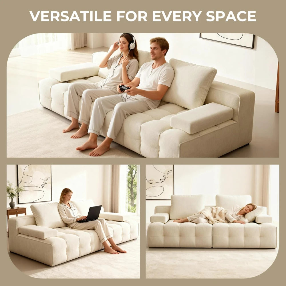 Modern Masculine Style Square Sectional Three Seat Velvet Upholstered Eco-Friendly Inflatable Vacuum Compressed Sofa Reduced