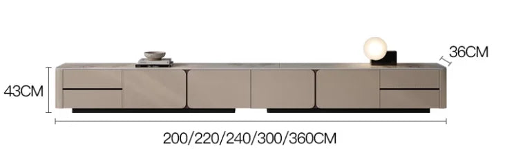 Italian Minimalist Stone Coffee Table Living Room Simple Modern Design Suitable Various Sizes Apartments Rectangular