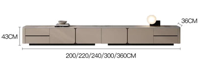 Italian Minimalist Stone Coffee Table Living Room Simple Modern Design Suitable Various Sizes Apartments Rectangular