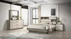Modern 5-Piece Full Bedroom Set with Convertible & Adjustable Bed Wood in Beige & Brown Home Bedroom Furniture