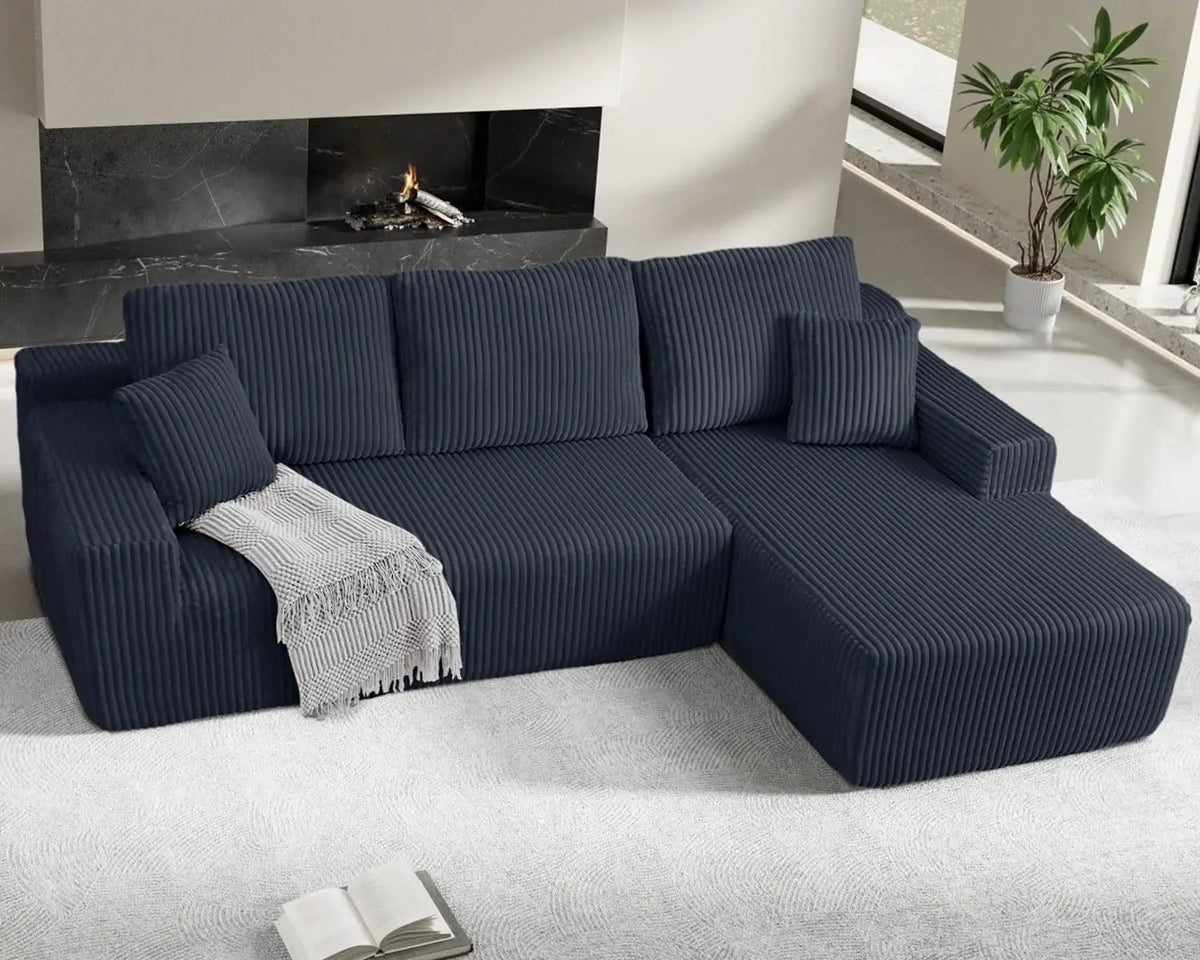 USA Trending Products Low Minimum Order Quantity Reclining Upholstered Modern Sectional L Shaped Sofa Compressed Packed Saving