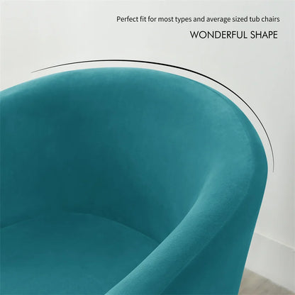Velvet Tub Cover Chair Jacquard Single Seat Sofa Slipcover 1 Seate Living Room  Furniture Couch Washable Club Armchair Cover