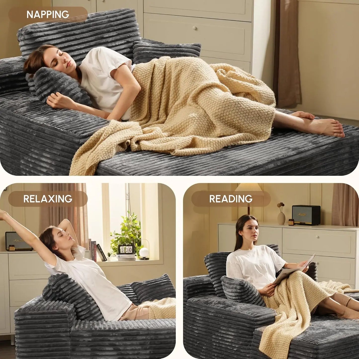 lazy floor sofa Vacuum Compression One-piece Formed High-density Full Sponge Sofa for Living Room