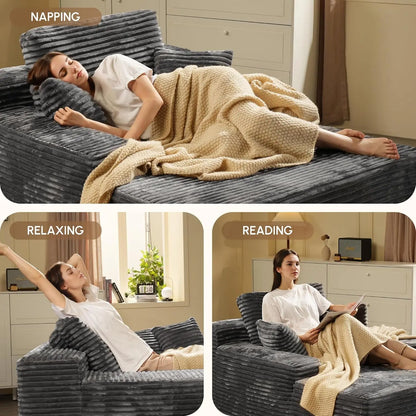 lazy floor sofa Vacuum Compression One-piece Formed High-density Full Sponge Sofa for Living Room
