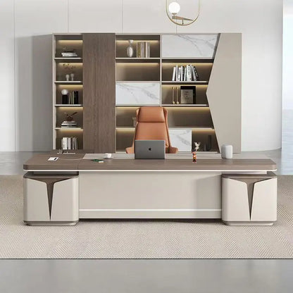 Modern Luxury Executive Desk  Wooden Manager Boss Table for CEO Designed High Quality Office Desk Boss Table