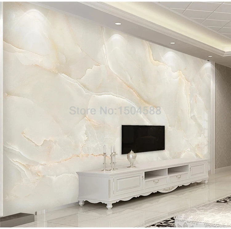 Photo Wallpaper Modern Simple Beige Marble Background Wall Mural Living Room TV Sofa Hotel Luxury Decor Papel De Parede Sala 3 D