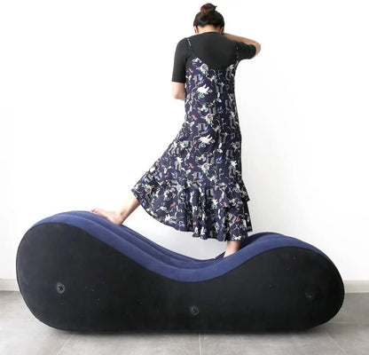 Sofa Inflatable Bench Bed Magic Lounge S-Shape Pillow Furniture for Adults Rest Kids Rest Game Toys Couples-Love Position Aid