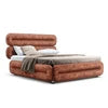 Art Modern King Deluxe Bed Solid Wood Frame Metal Legs Blue Green Red Velvet Bedroom Furniture