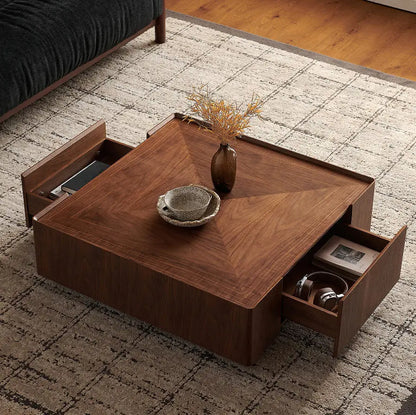 35.4-inch Modern Wood Coffee Table-Durable Eco-Friendly Easy to Clean for Apartment Villa Hotel Use