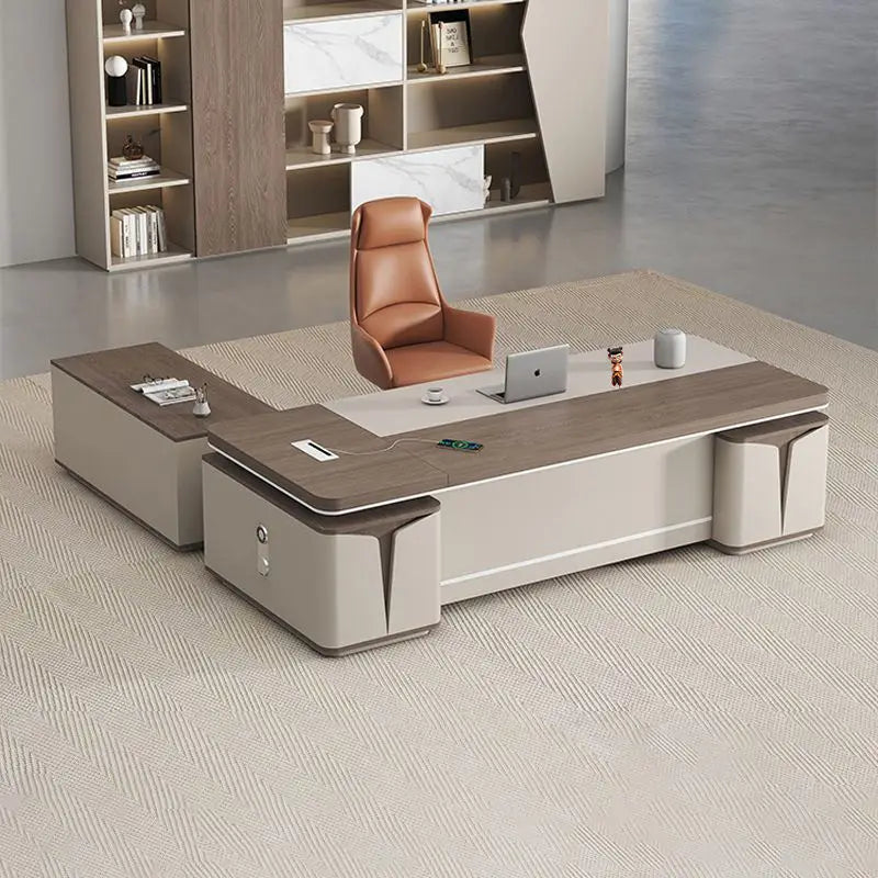 Modern Luxury Executive Desk  Wooden Manager Boss Table for CEO Designed High Quality Office Desk Boss Table