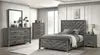 Queen 5PC Convertible Adjustable Height Antique Style Storage Bedroom Set Made with Wood in Natural for Hotel Apartment