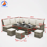 New Design Poland Rotan Wicker bar Set Rattan Outdoor Tables Bullet Stackable Rattan Garden Furniture
