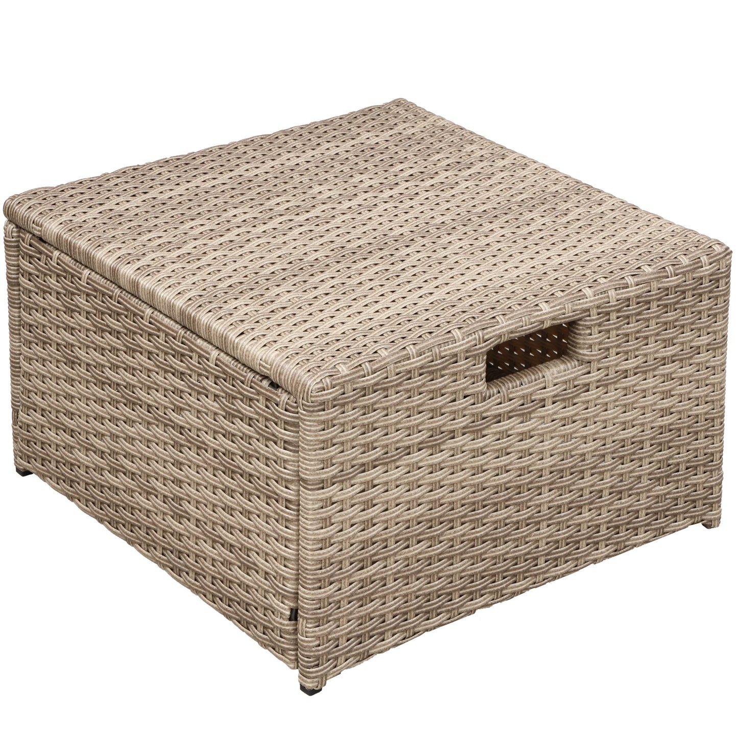 Modern U-Style 4-Piece Outdoor Rattan Sectional Sofa Set with Ottoman Cushions Durable & Lightweight All-Weather Furniture