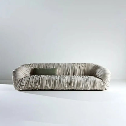 Italian Style Sofa Small Apartment 2.2 Meter Layer Leather Sofa Living Room Light Luxury Furniture