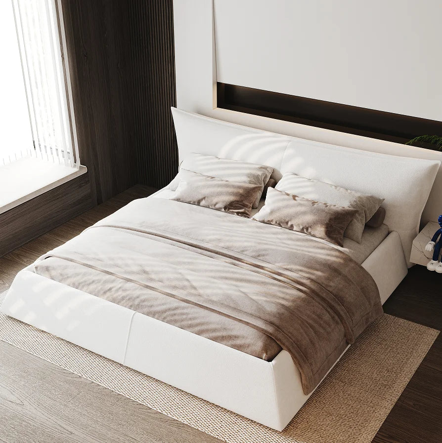 5 Piece Classic Furniture Wood King Bed Modern Bedroom  Wooden Bed Furniture Home Bedside Table