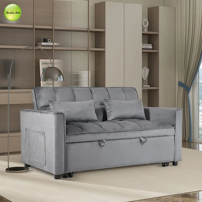 USA In Stock Modern Sofa Come Bed 2 in 1 Living Room Sofa Convertible Pull Out Sofa Bed For Small Space Home Furniture 18044