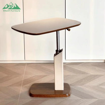 Wayon Modern Adjustable Height Side Table C-Shaped Laptop Desk Mobile Workstation for Sofa Bed Living Room